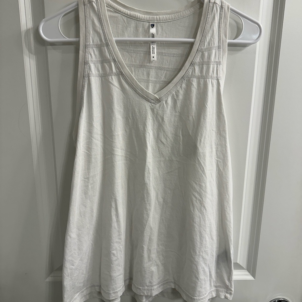 Kuhl White Arabella V-Neck Tank Top - women’s medium
